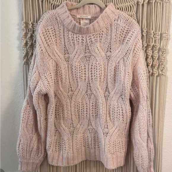 Zara Other - Zara Soft Pink Cable Knit Sweater
